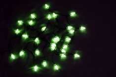 Электрогирлянда "Шишки" 50 зеленых LED огней, зеленый провод, 6,4 м
