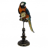 Фигура декоративная "Попугай" с часами